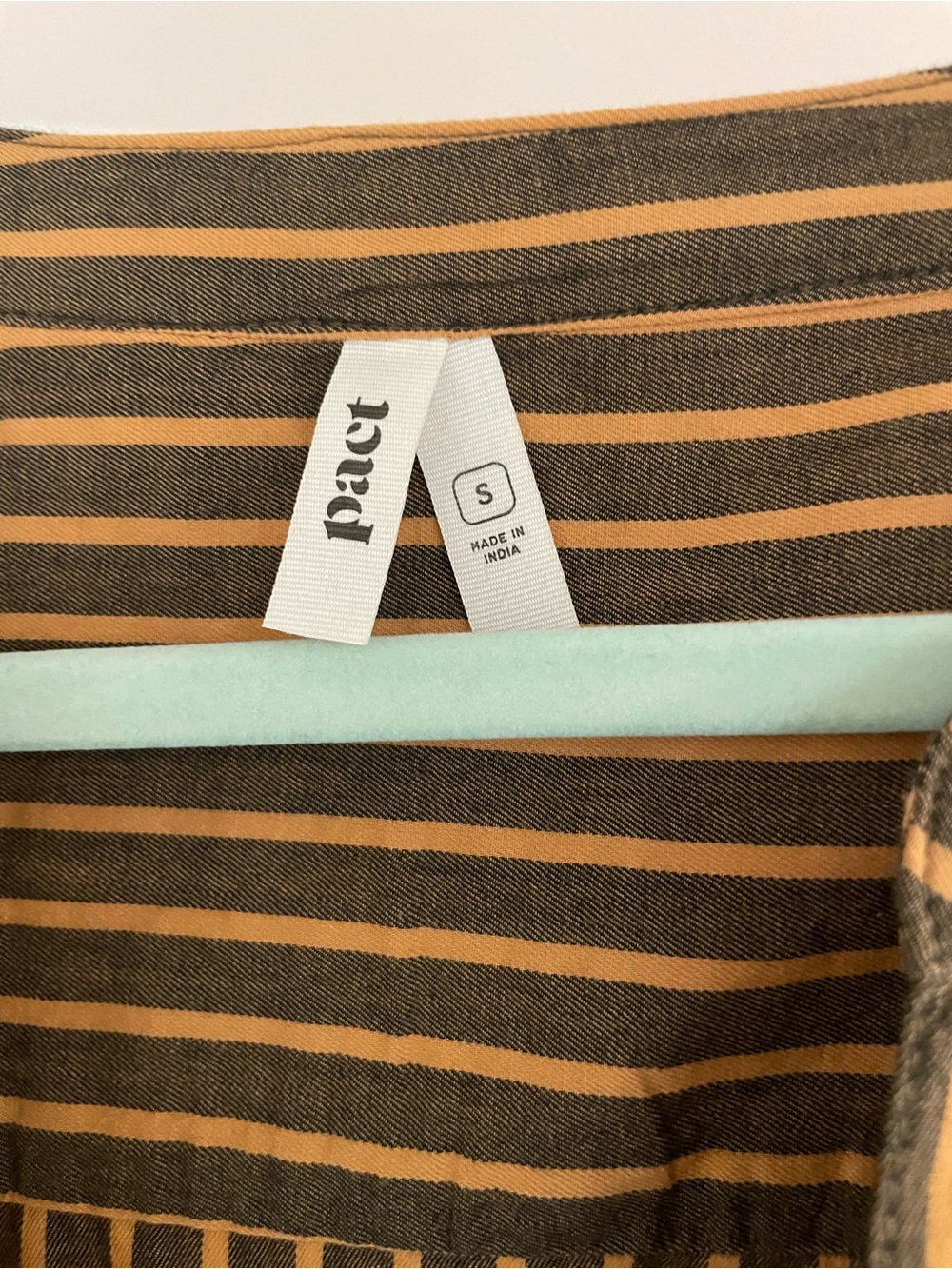 Pact Organic Cotton Women's Lightweight Sun Dress | Camel Bondi Stripe - Picture 7 of 7